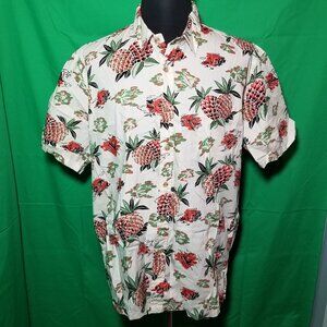 Vintage Cooke Street Men XL Hawaiian Button Up Shirt Pineapple Island Swinger